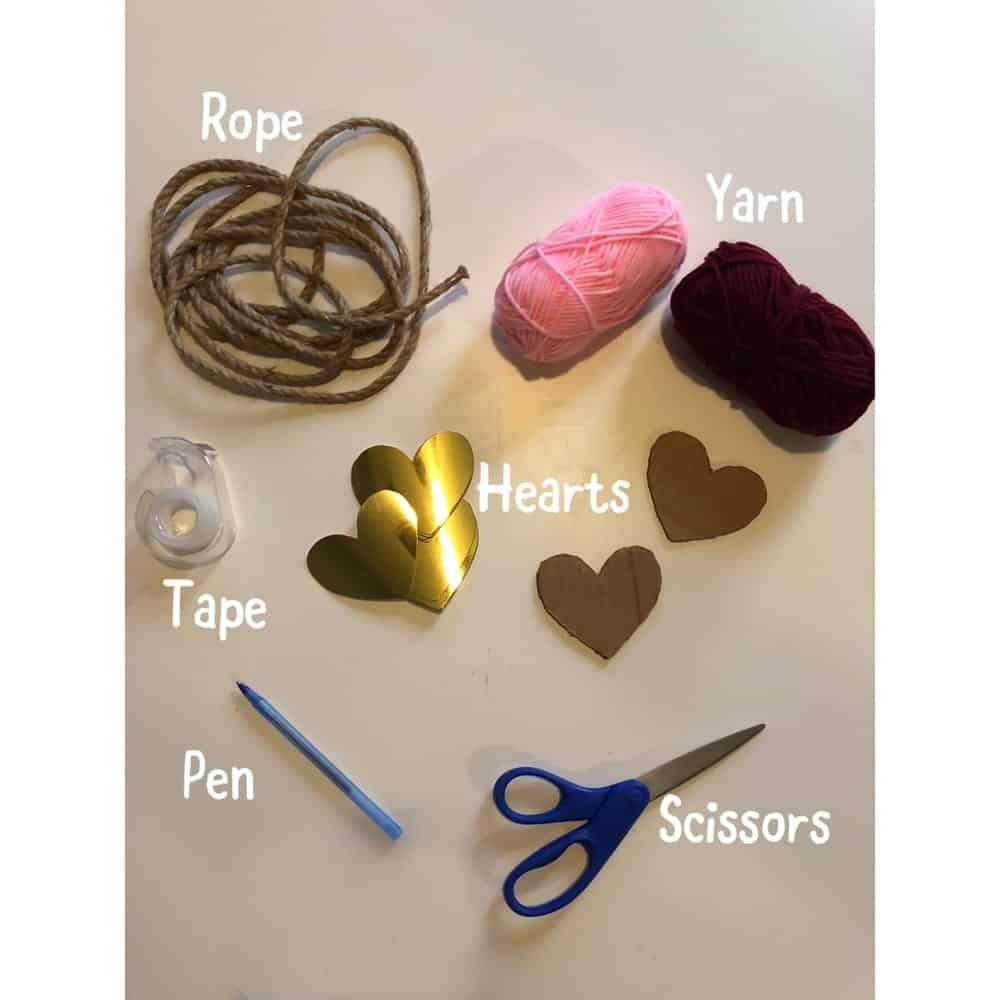 Valentines Day Craft Heart String Decor Supplies