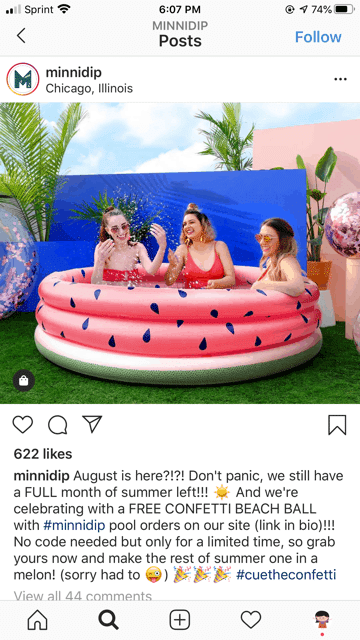 Minnidip inflatable pools