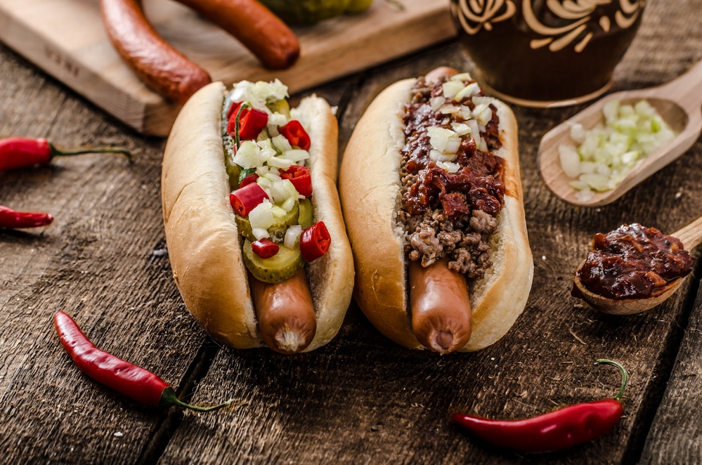 Chili dogs, fall flavors