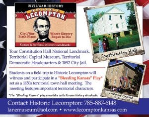 Historic Lecompton Field Trips 2024