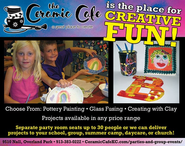 Pottery painting field trips at Ceramic Cafe KC.